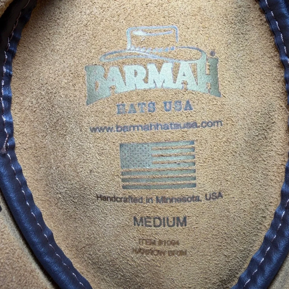 Barmah Hats USA Suede Leather Outback / Bush Hat Item #1094 - Suede Narrow Brim